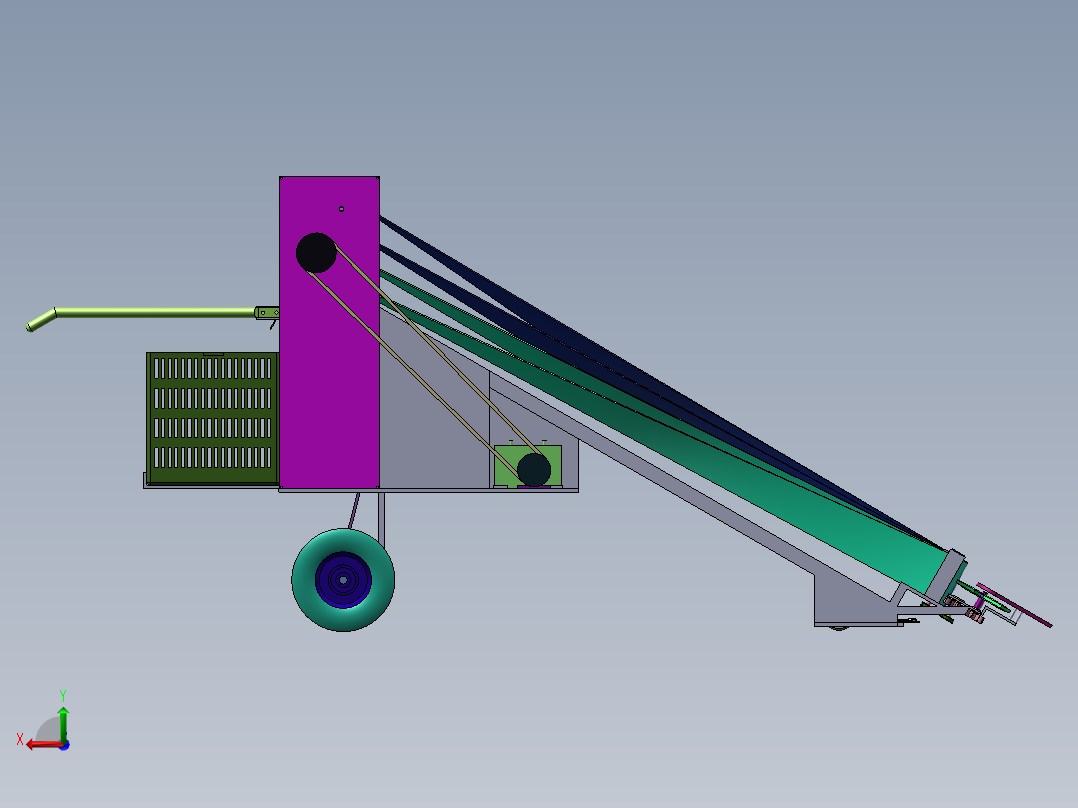 温室韭菜收割机的设计【三维SOLIDWORKS】后视图