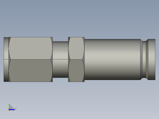 卡套式工业通用硬管接头10-6_trbu-s左视缩略图