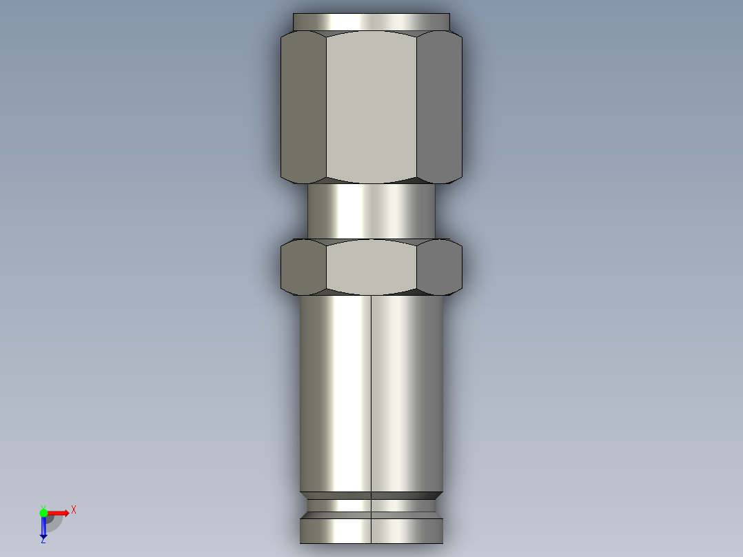 卡套式工业通用硬管接头10-6_trbu-s俯视图