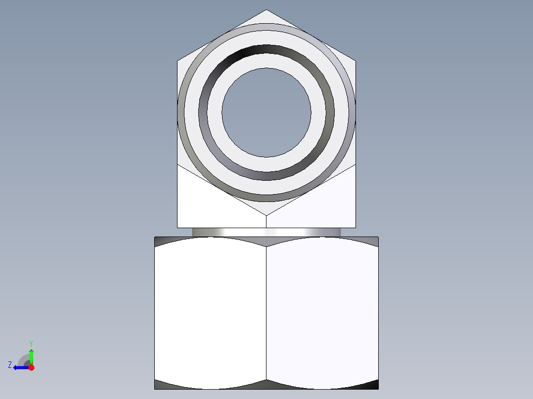 卡套式工业通用硬管接头EO_Swivel_nut_branch_tee_ET16SOMD71右视图