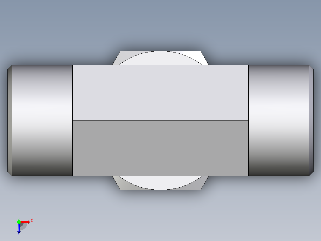 卡套式工业通用硬管接头EO_Swivel_nut_branch_tee_ET16SOMD71俯视图