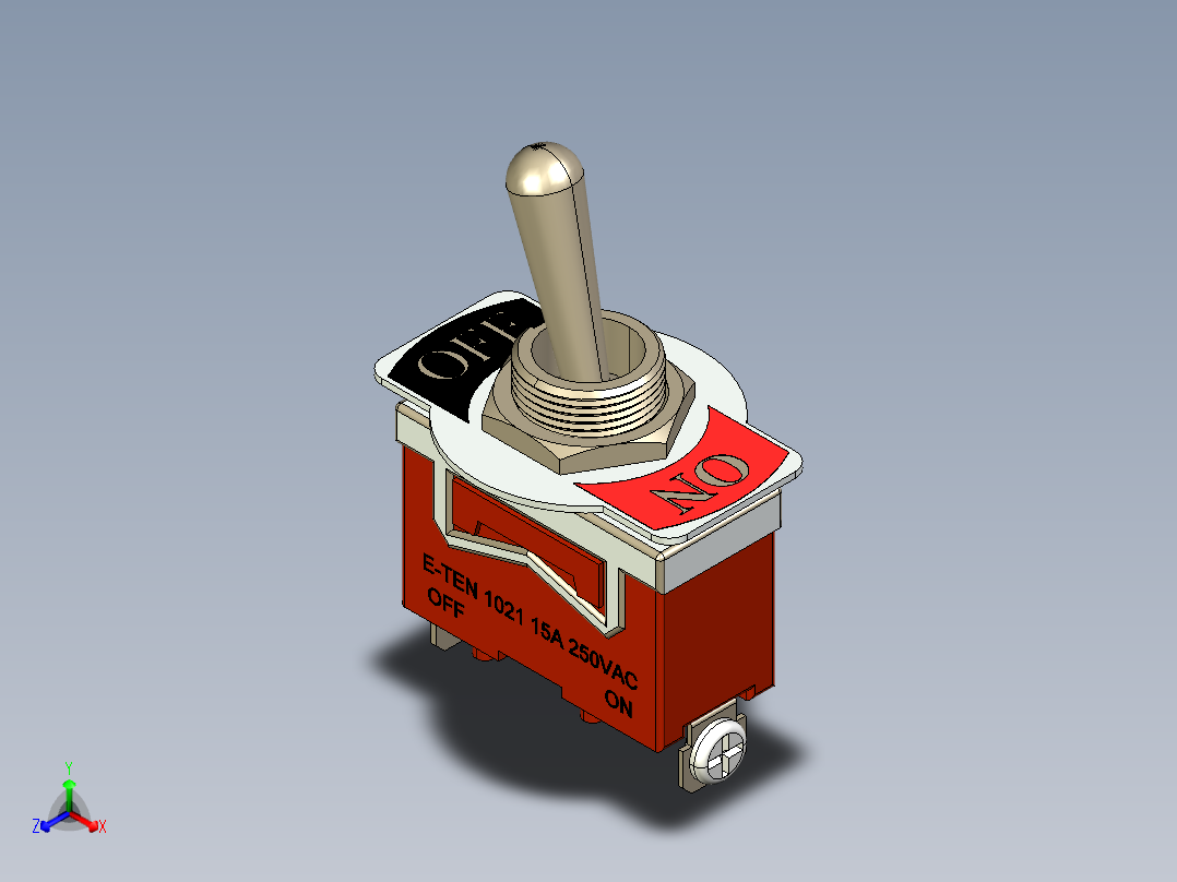 拨挡开关主视图