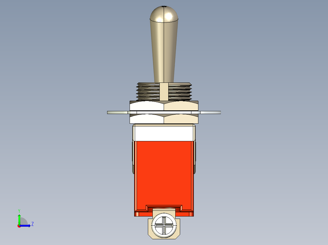拨挡开关左视图