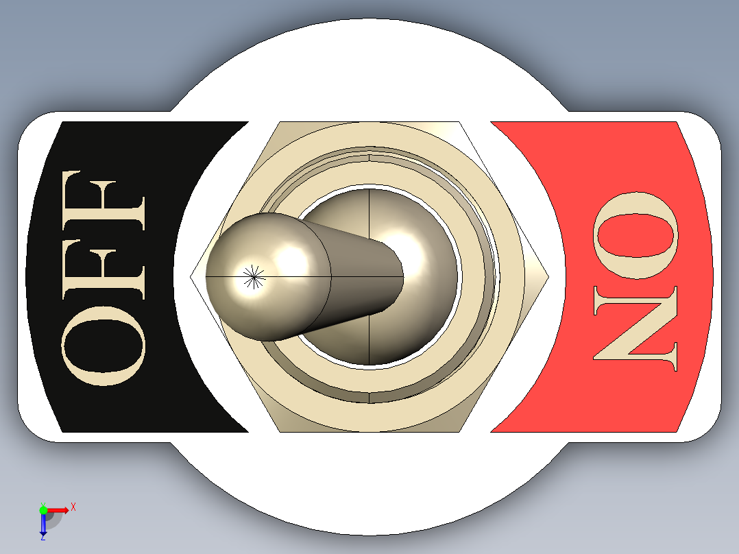 拨挡开关俯视图