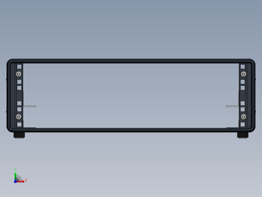 用于19英寸机架式电气设备的3U高外壳前视缩略图