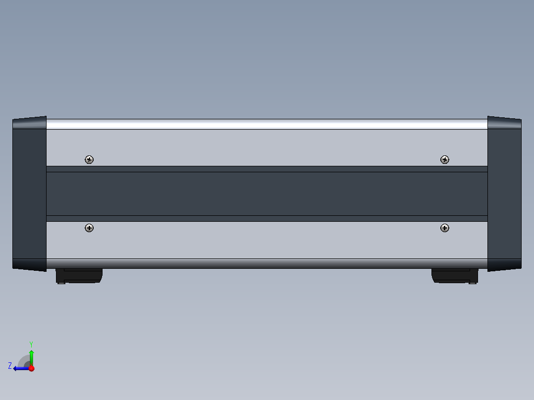 用于19英寸机架式电气设备的3U高外壳右视图
