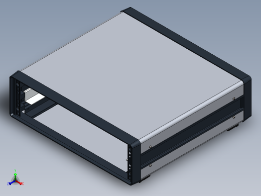 用于19英寸机架式电气设备的3U高外壳正等轴测缩略图