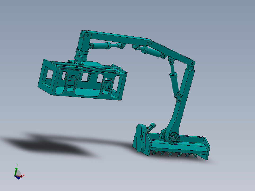 可自动避障草坪修剪机构设计含7张CAD图及SW三维