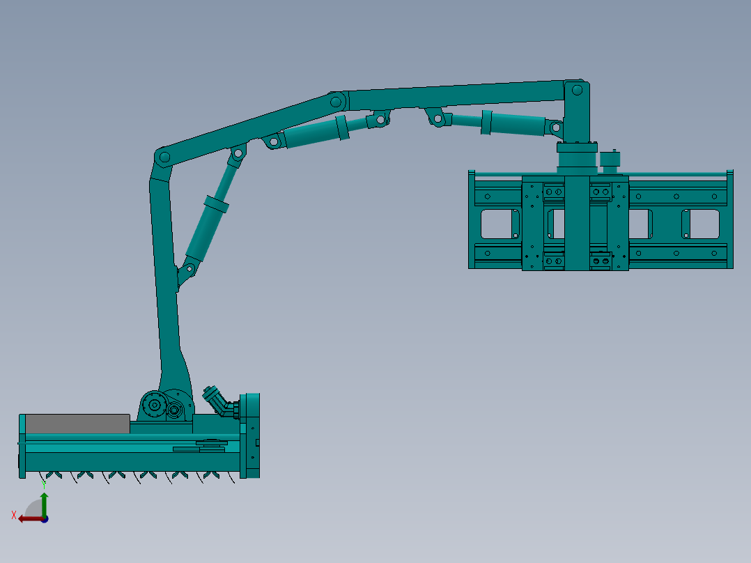 可自动避障草坪修剪机构设计含7张CAD图及SW三维后视图