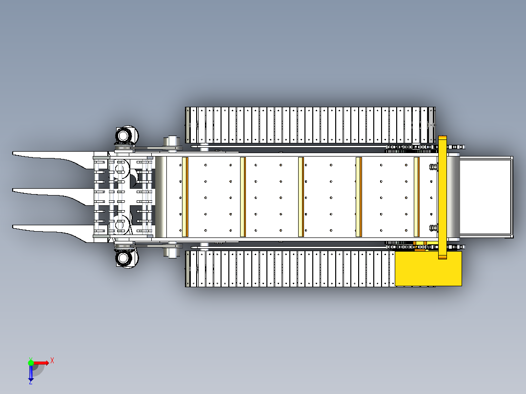 叶类蔬菜收割机俯视图