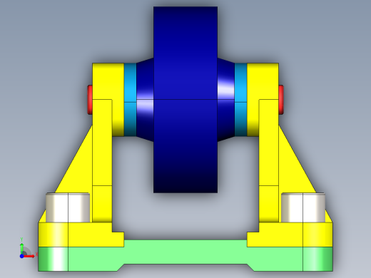 滚轮组件roller-assembly-13-STP前视缩略图