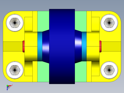 滚轮组件roller-assembly-13-STP俯视缩略图