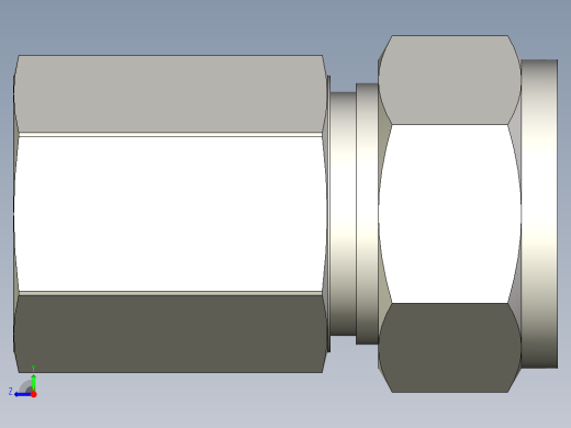 SS世伟洛克卡套管接头，内螺纹接头，18毫米外径x 1-2英寸。ISO平行（标准）内螺纹右视缩略图