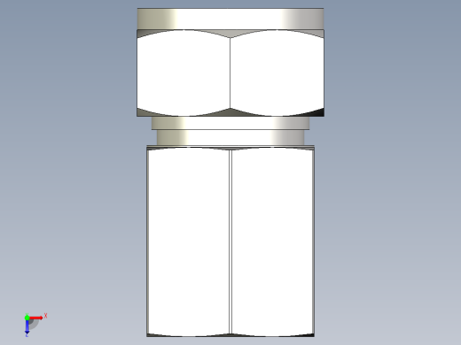 SS世伟洛克卡套管接头，内螺纹接头，18毫米外径x 1-2英寸。ISO平行（标准）内螺纹俯视缩略图
