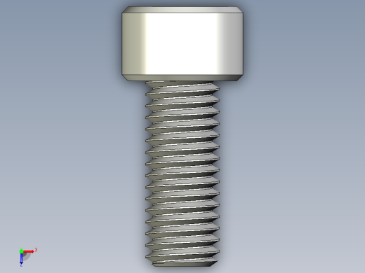 M8 x 1.25mm Thread 20mm LONG SOCKET HEAD CAP SCREW.IGS俯视缩略图