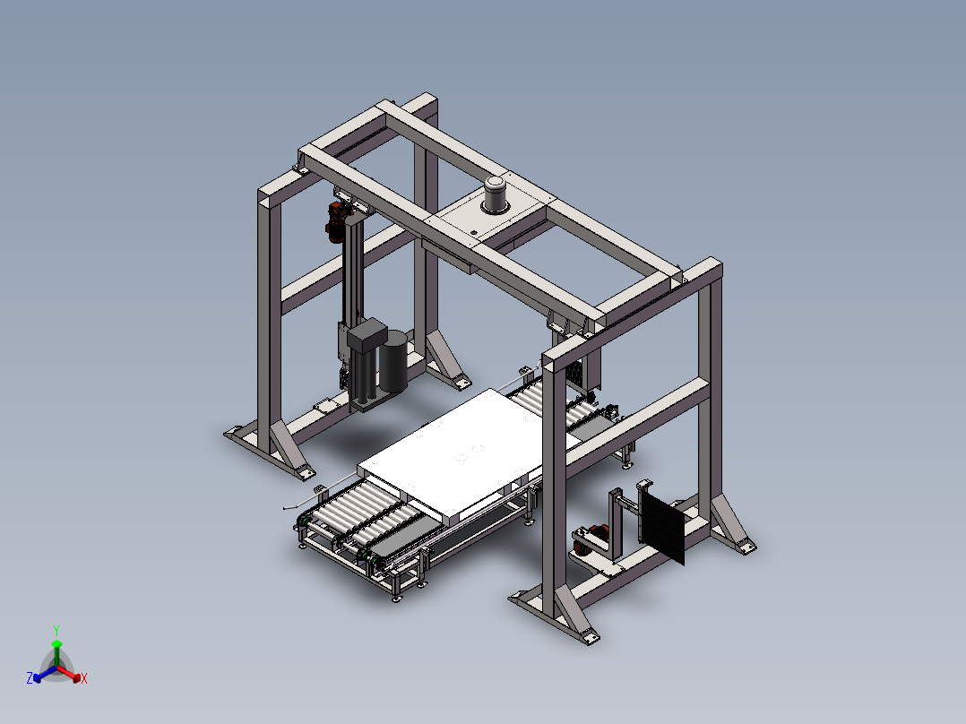 在线旋臂式缠绕机、摇臂裹膜机1481365正等轴测图