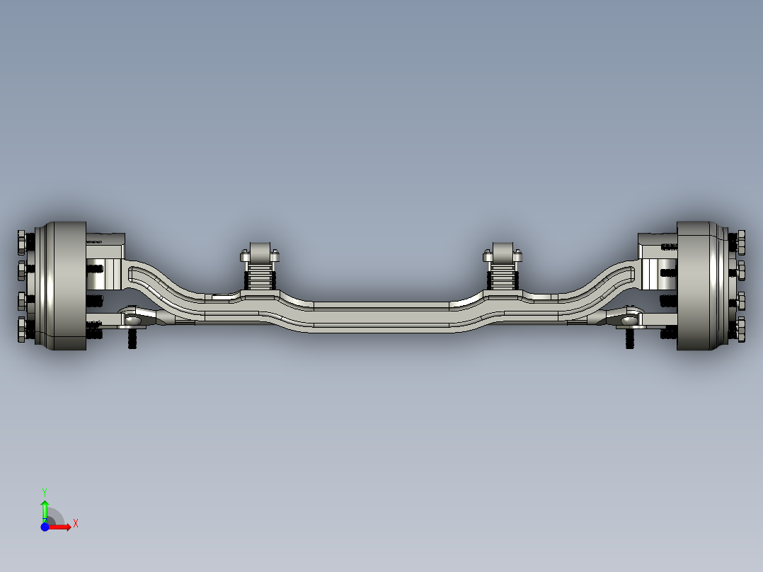 04-bandicam悬挂系统简易结构3D图纸 STEP格式前视图