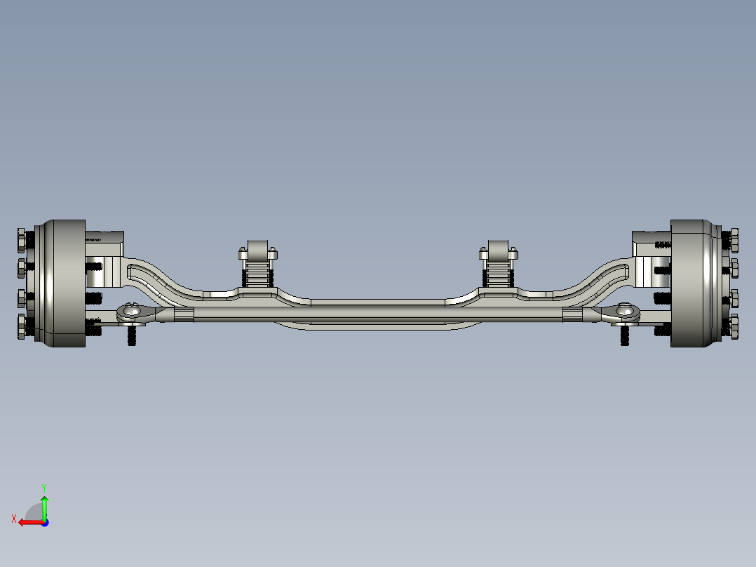 04-bandicam悬挂系统简易结构3D图纸 STEP格式后视图