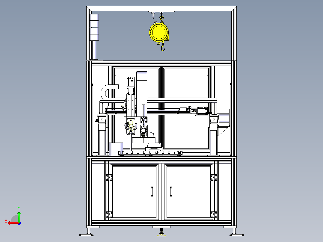 三轴自动点胶设备后视图