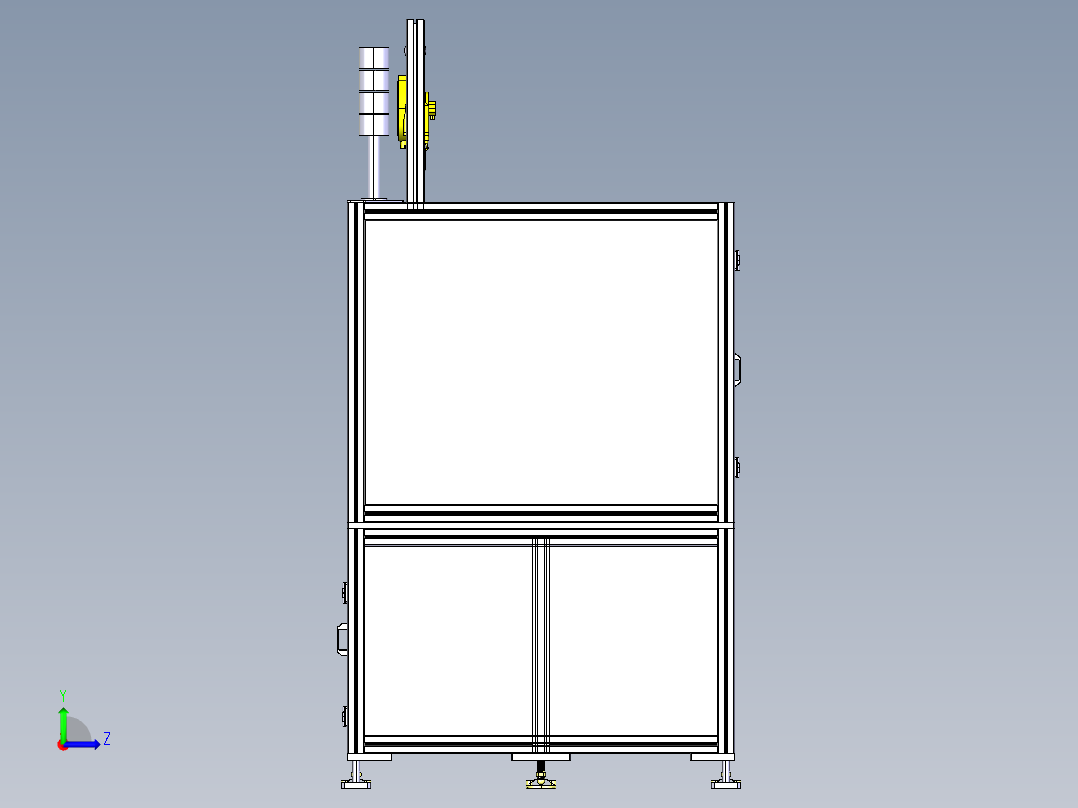 三轴自动点胶设备左视图