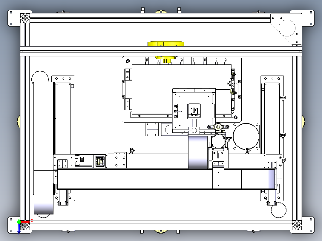 三轴自动点胶设备俯视图