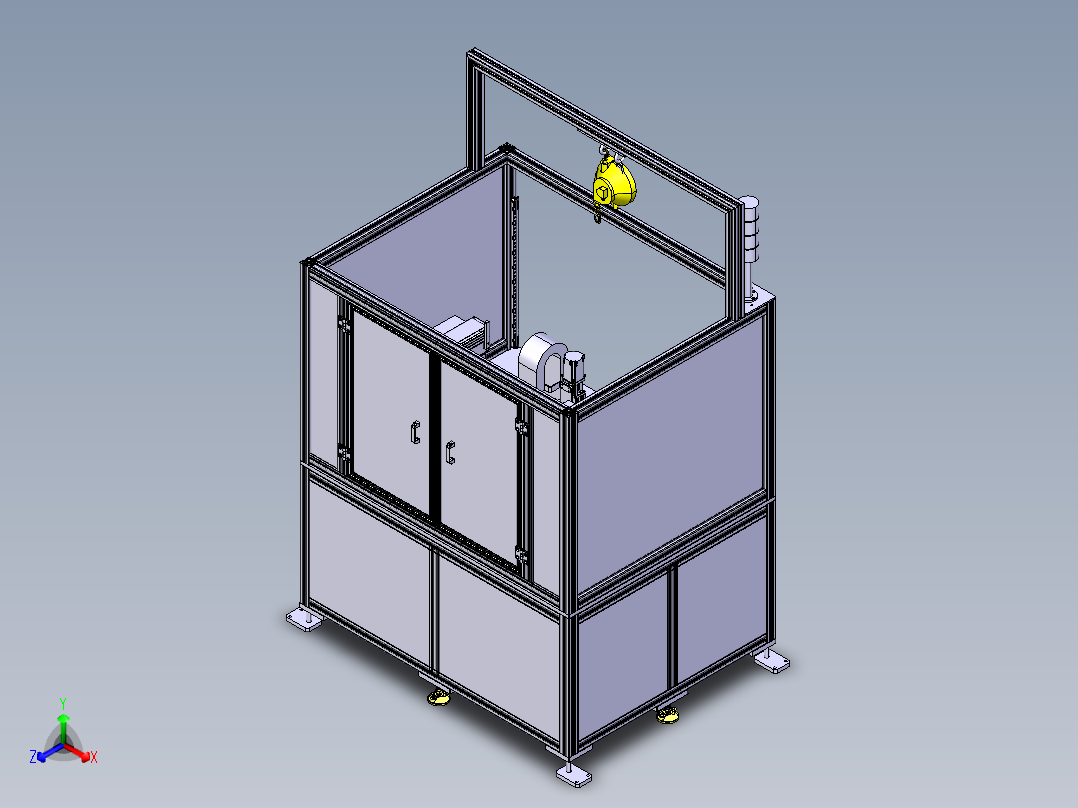 三轴自动点胶设备正等轴测图