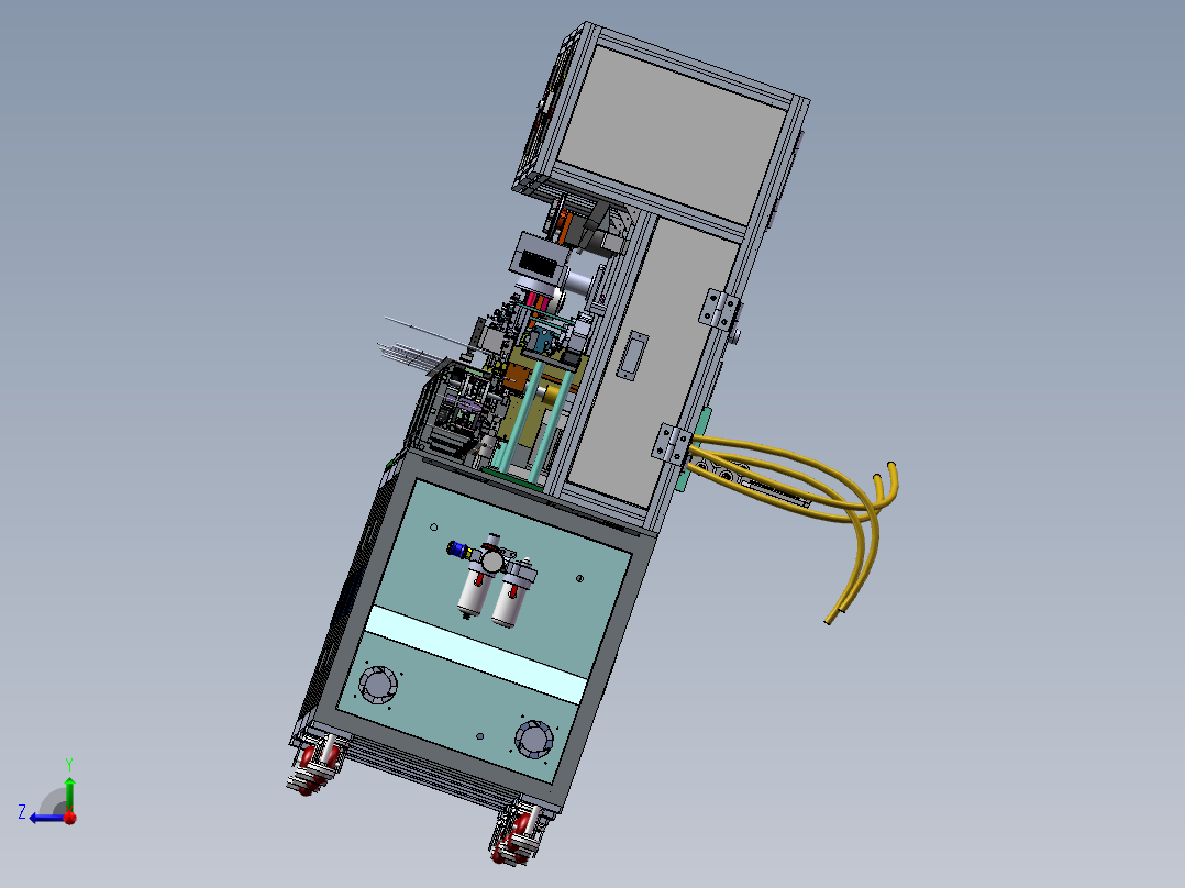 送线剥皮编织铜箔铝箔去棉线sw18可编辑右视图
