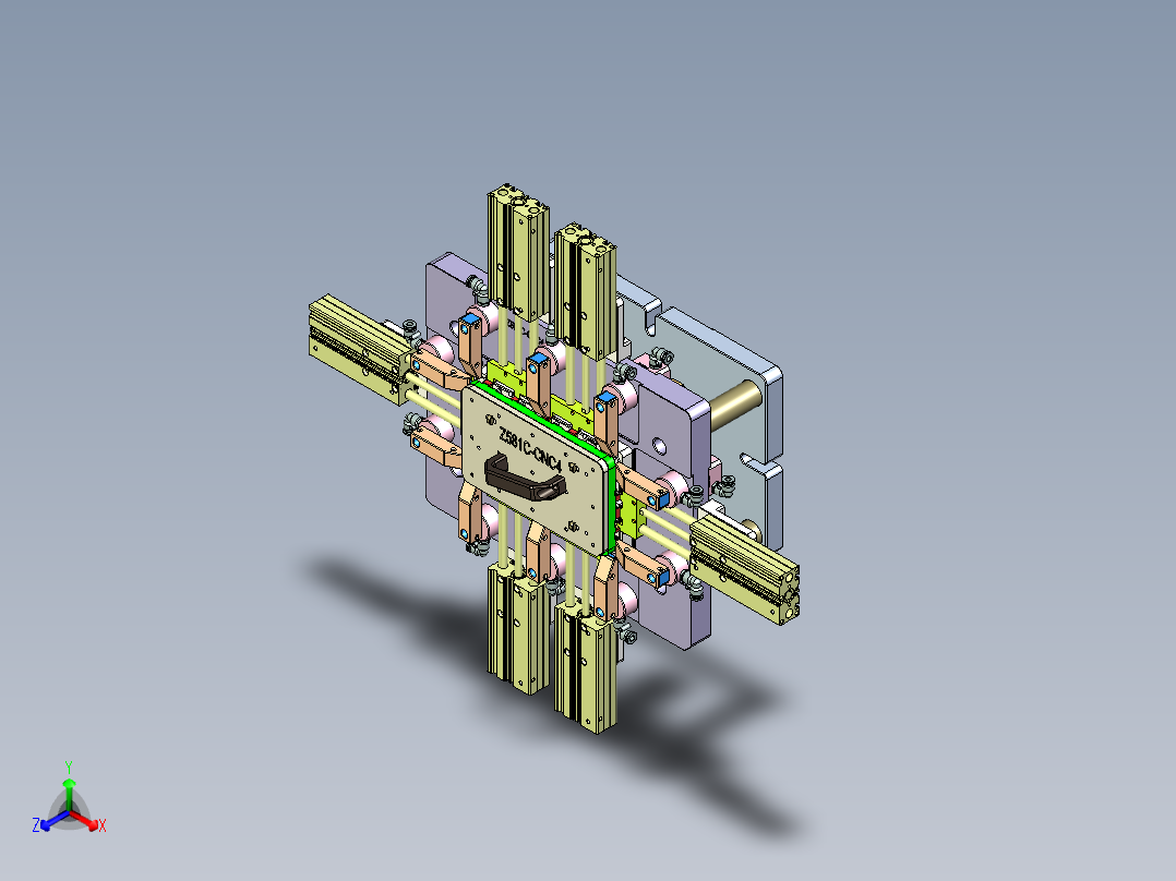 Z581C笔记本CNC工装夹具三维模型-CNC4-0915主视图