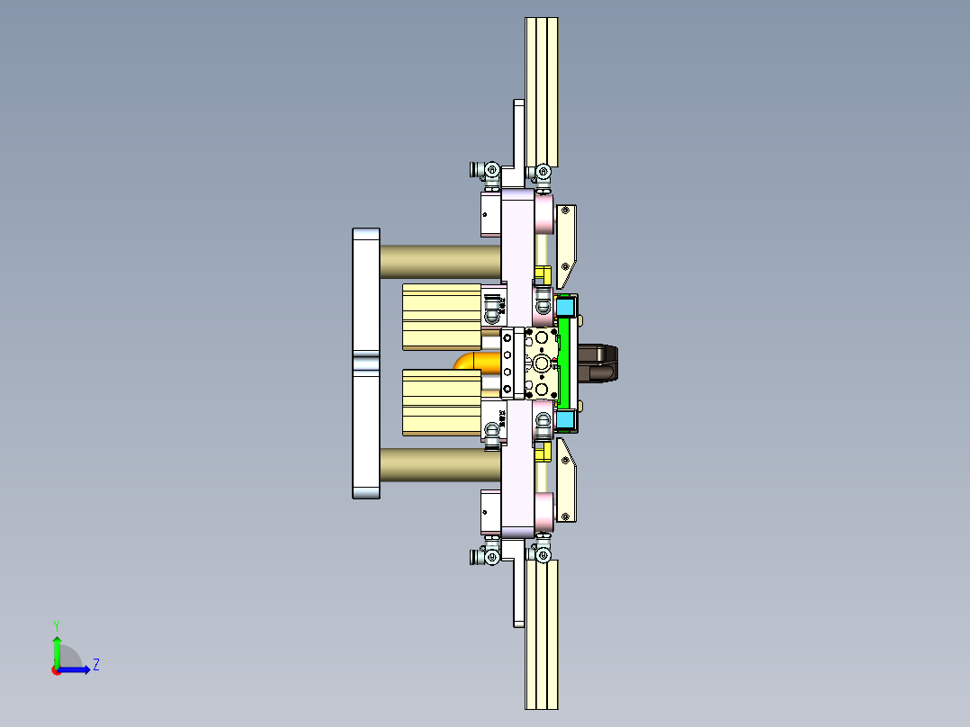 Z581C笔记本CNC工装夹具三维模型-CNC4-0915左视图