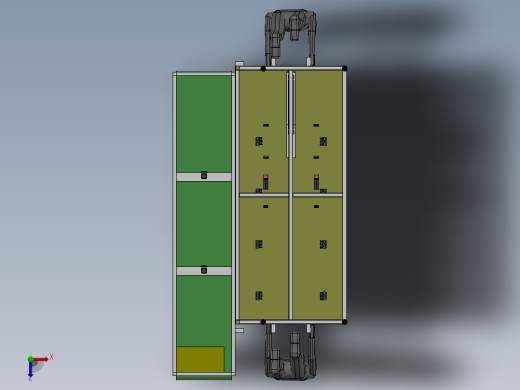自动LED灯框电阻焊接设备sw18可编辑俯视缩略图