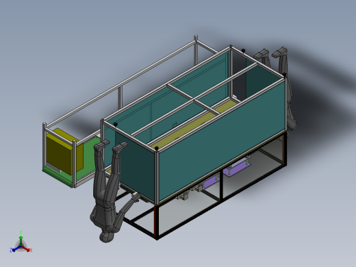 自动LED灯框电阻焊接设备sw18可编辑正等轴测缩略图