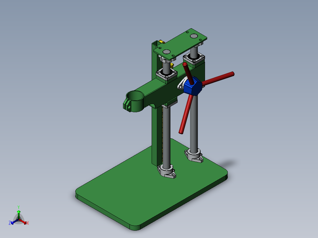 台钻架正等轴测图