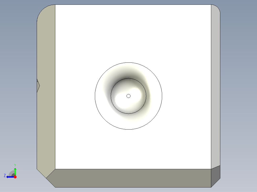 3D 打印测试立方体右视图