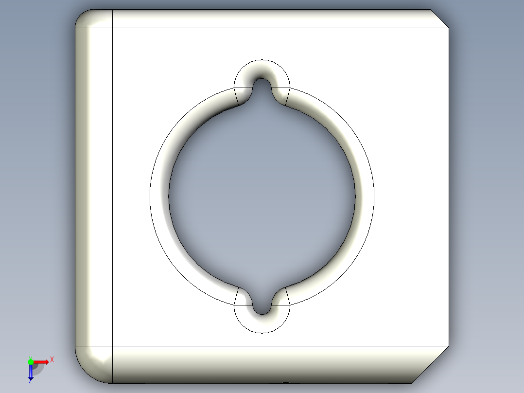 3D 打印测试立方体俯视图