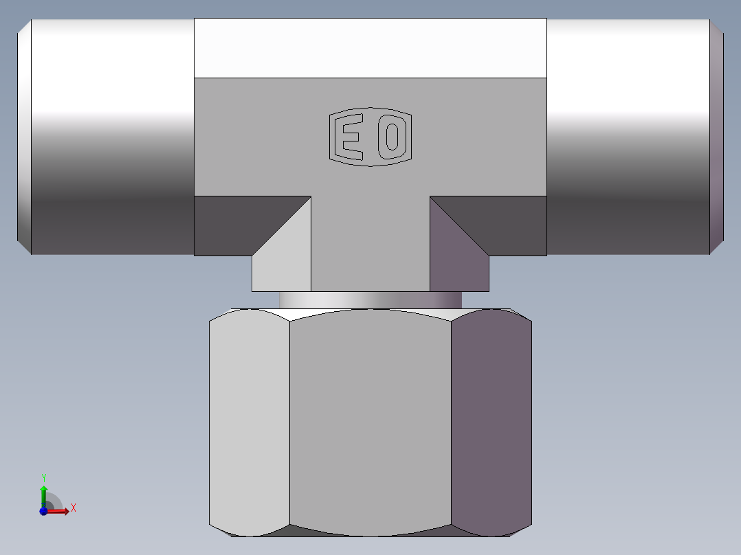 BC+BD 三通组合接头、BD-16前视图