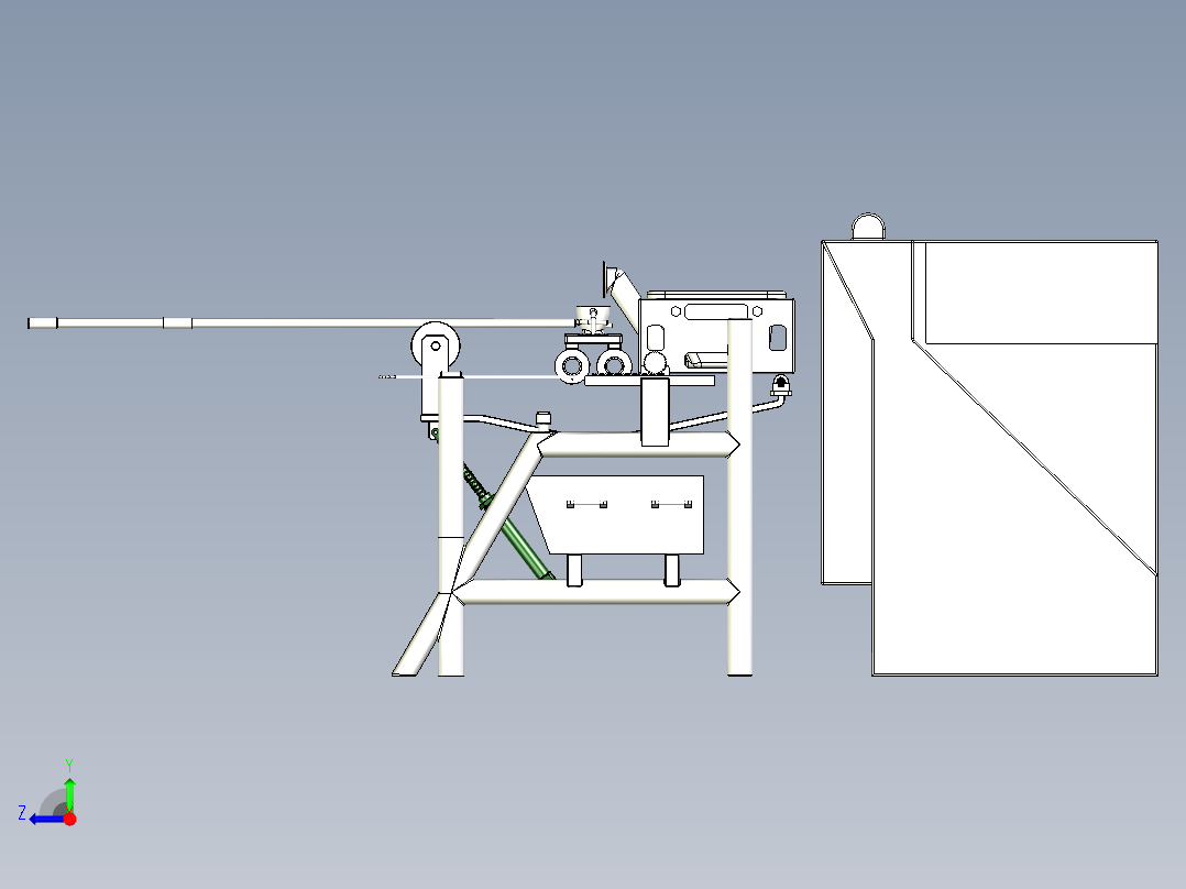 茶壶浇包机右视图