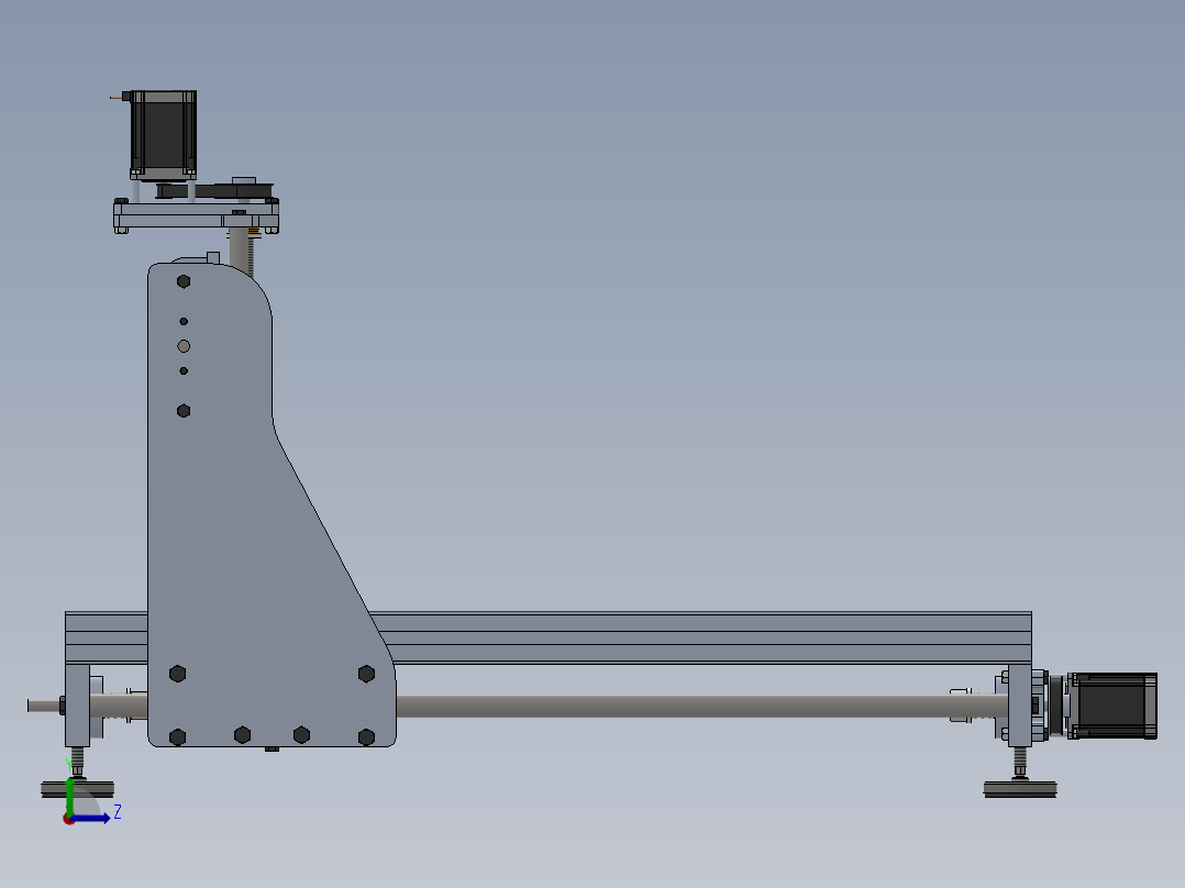 数控机床、普通三轴CNC数控机床3D图纸 solidworks设计 附PDF平面图左视图
