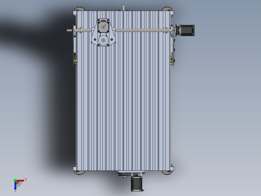 数控机床、普通三轴CNC数控机床3D图纸 solidworks设计 附PDF平面图俯视缩略图