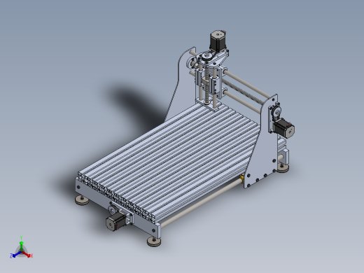 数控机床、普通三轴CNC数控机床3D图纸 solidworks设计 附PDF平面图正等轴测缩略图