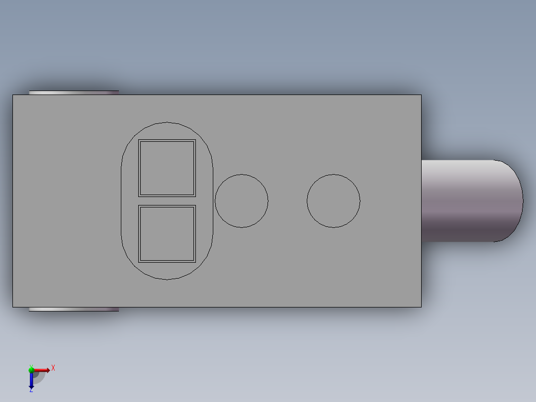 E3Z_L61_对射开关俯视图