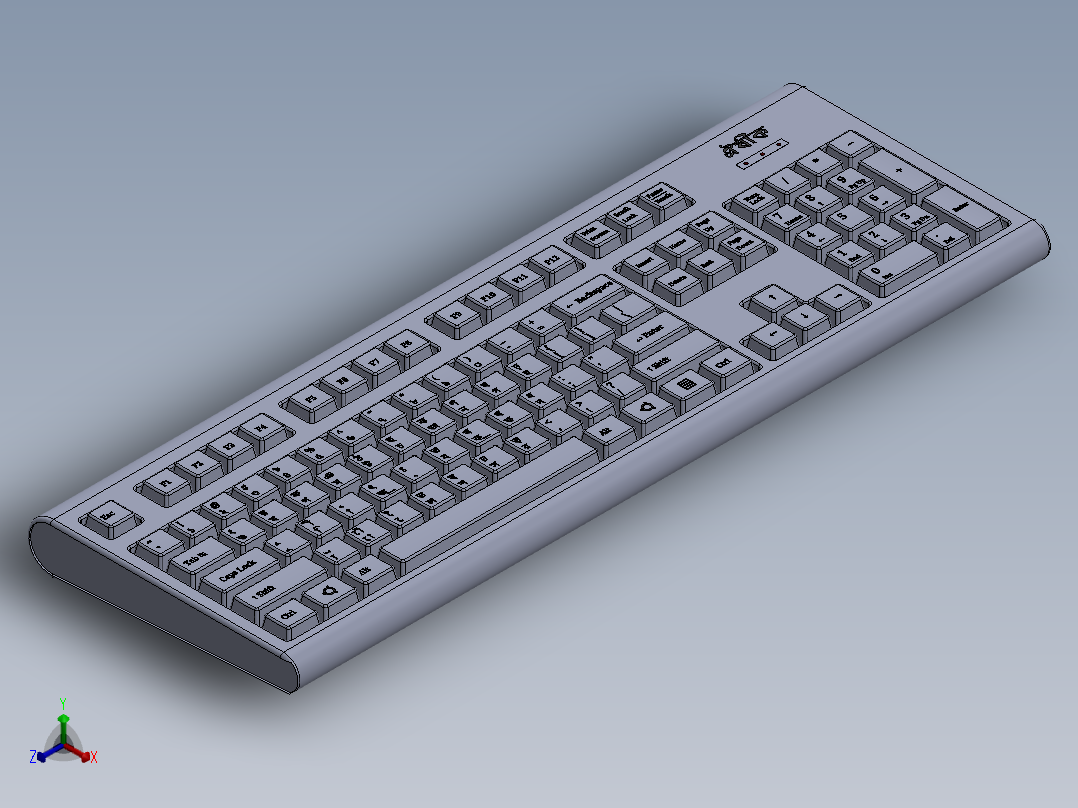 键盘(16)正等轴测图