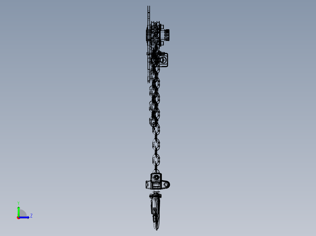 1T链轮葫芦左视图