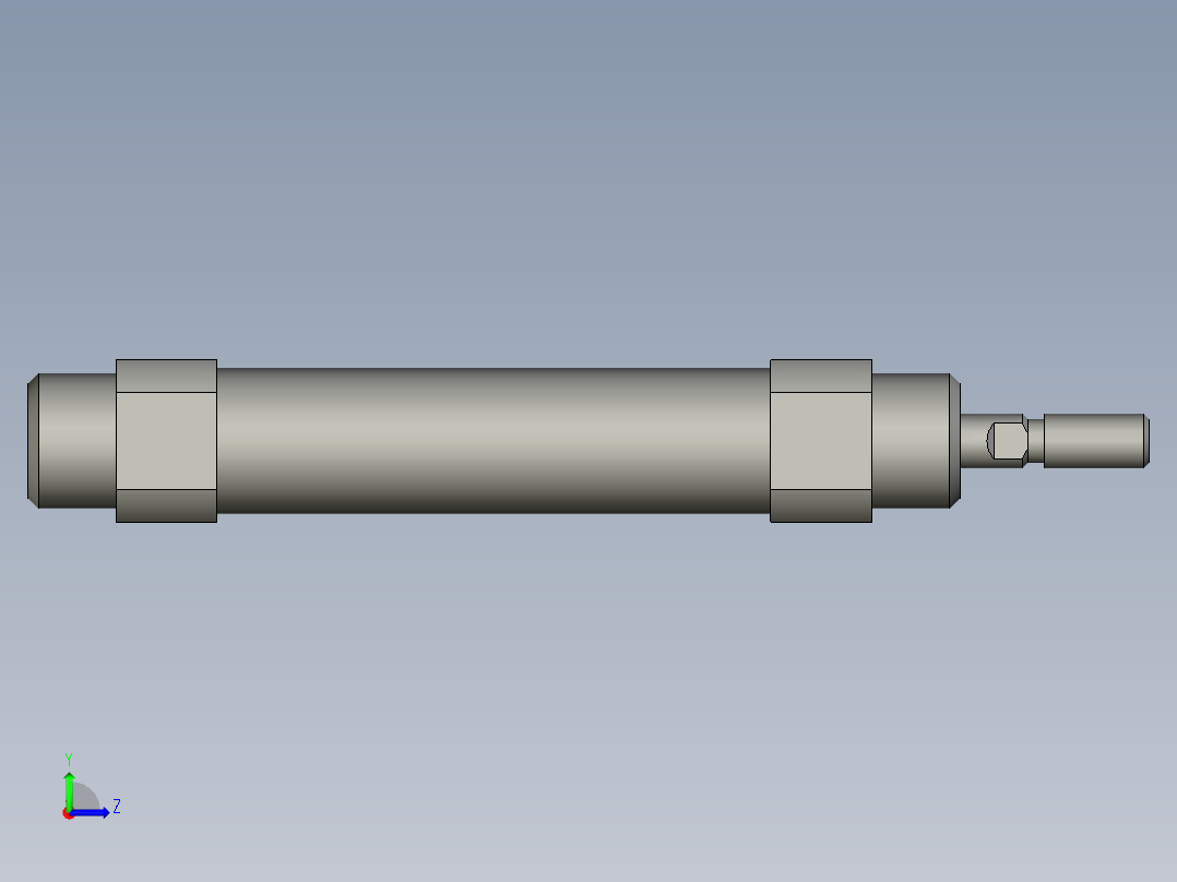 贴片电池标签背胶机设计-气缸CDM2B20-50左视图