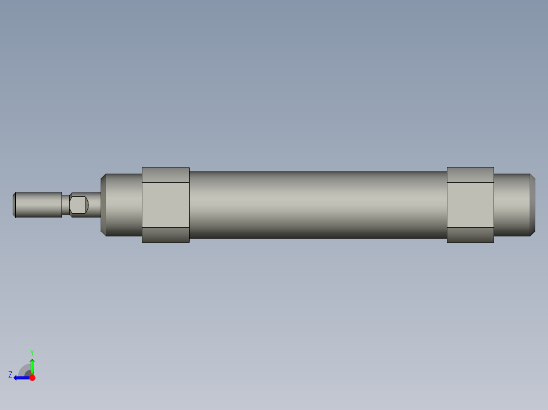 贴片电池标签背胶机设计-气缸CDM2B20-50右视图