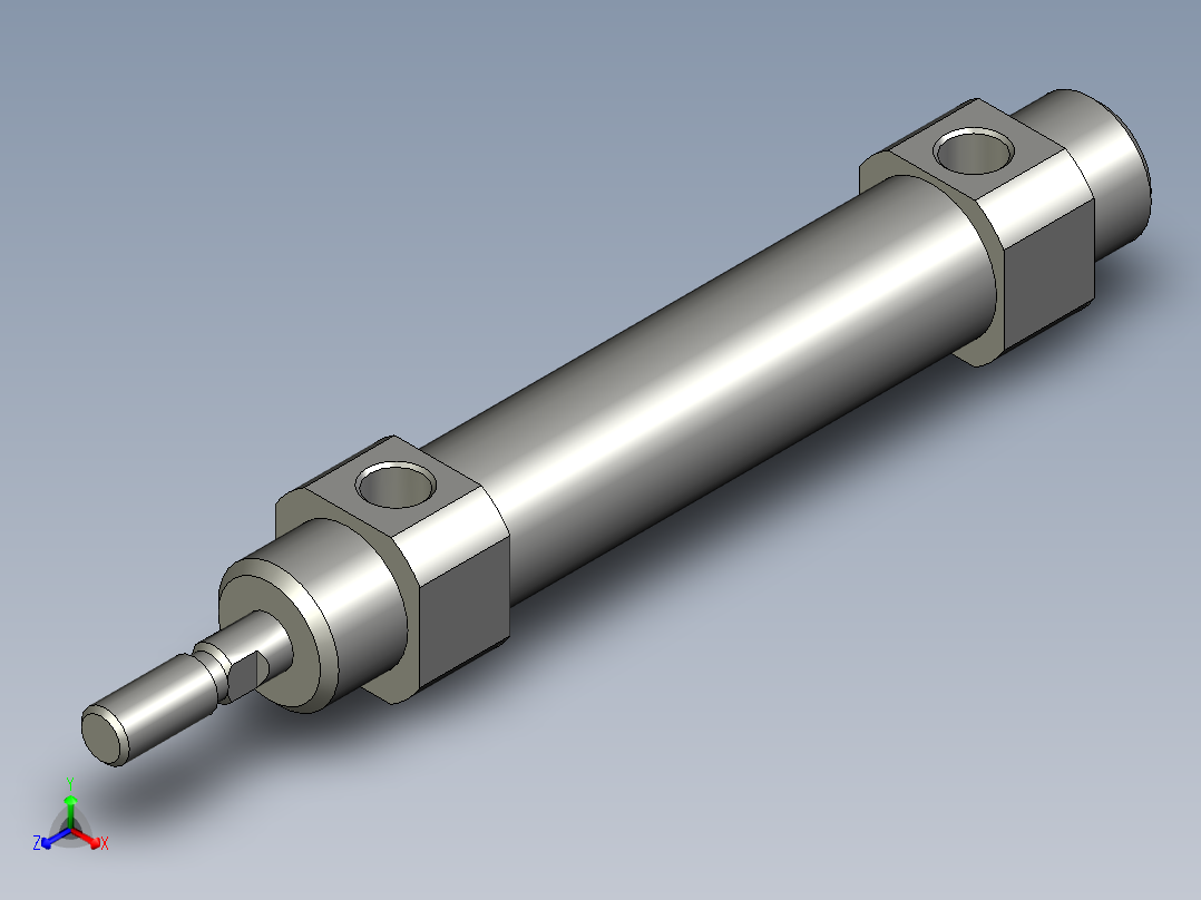 贴片电池标签背胶机设计-气缸CDM2B20-50正等轴测图