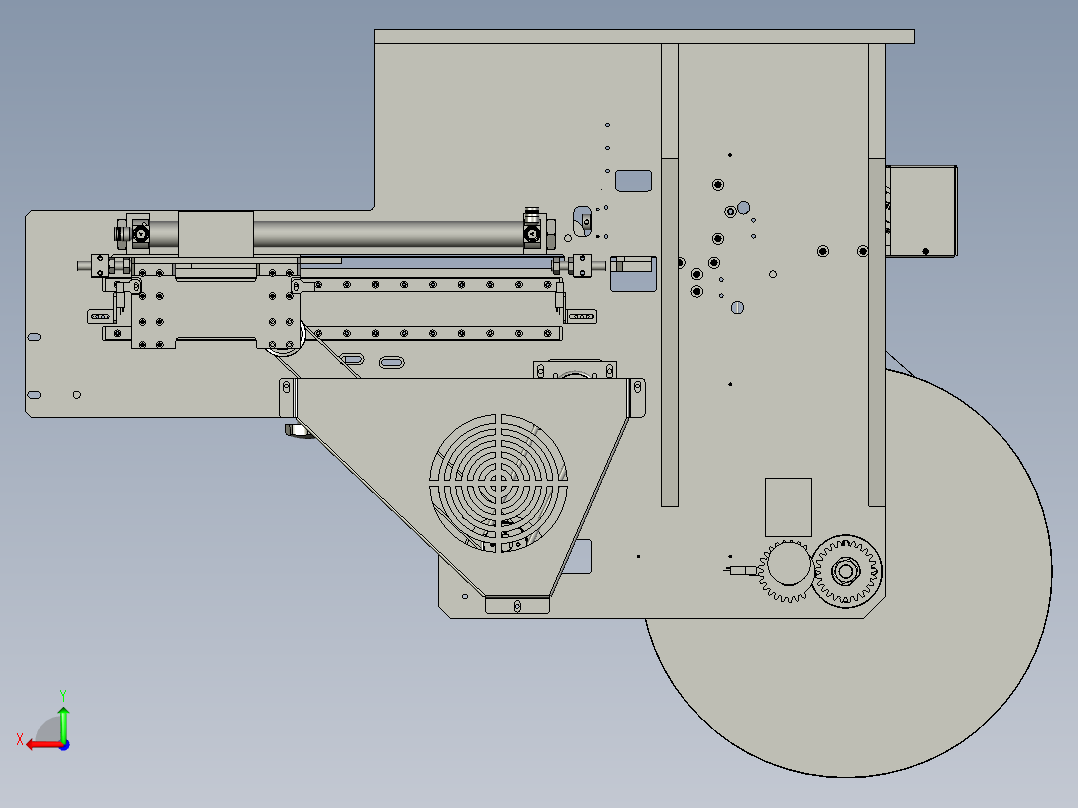 剥离机构1后视图