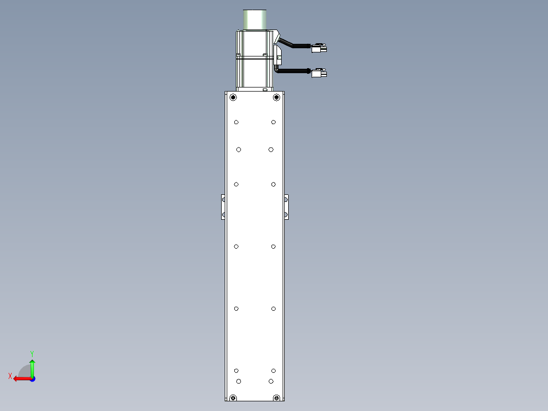 伺服丝杠组装单轴后视图