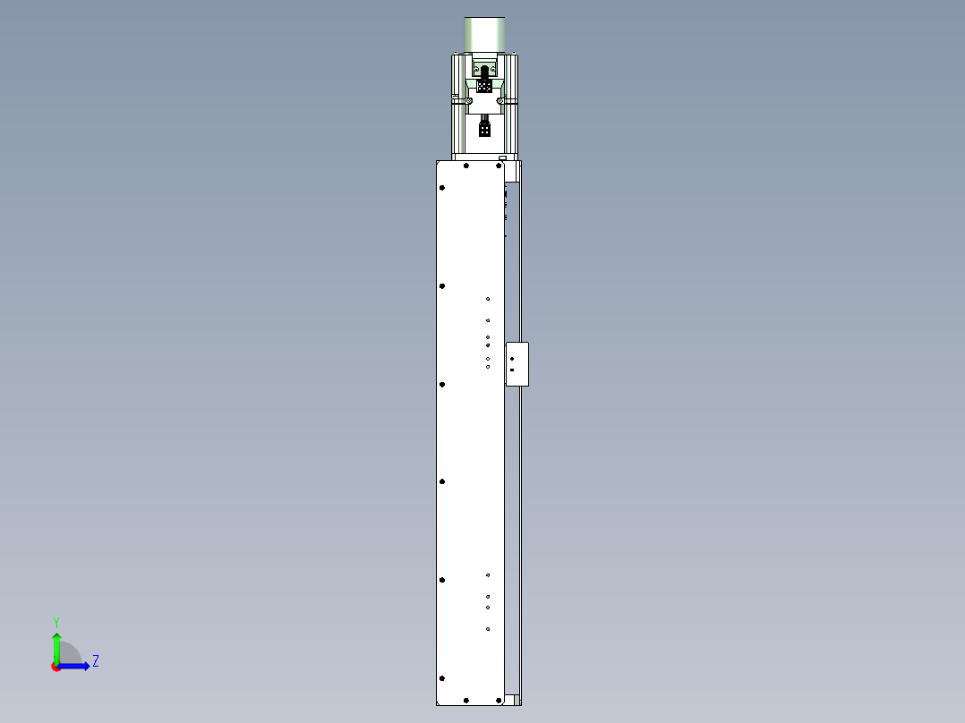 伺服丝杠组装单轴左视图