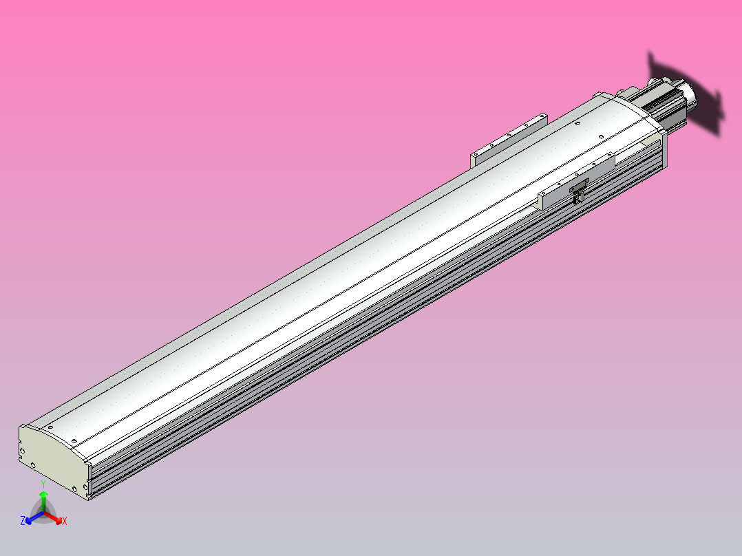 日规模组半封闭丝杆TPA-HNR-220D-3210C-L1350-M-C-P1K-N3主视图