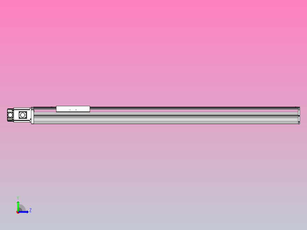 日规模组半封闭丝杆TPA-HNR-220D-3210C-L1350-M-C-P1K-N3左视图